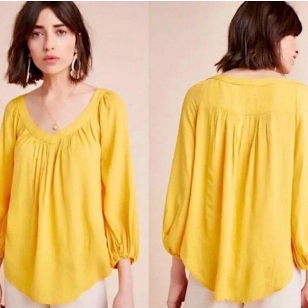 Maeve Boswell Peasant Boho Beachy Drapey Flowy Top Festival Gypsy Summercore